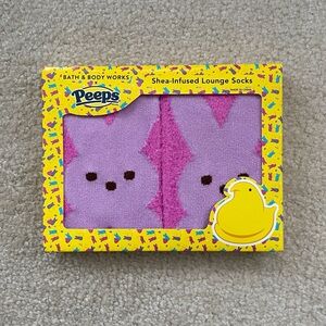Bath & Body Works PEEPS Pink Marshmallow Bunny Shea-Infused Lounge Socks